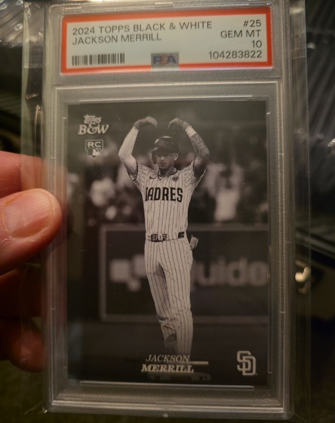 2024 Topps Black & White #25 Jackson Merrill — front