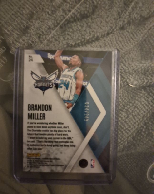 2023-24 Panini Phoenix Instant Phenom #24 Brandon Miller Rookie RC — front