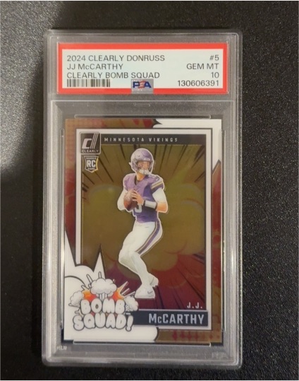 2024 Panini Clearly Donruss #5 J.J. McCarthy — front