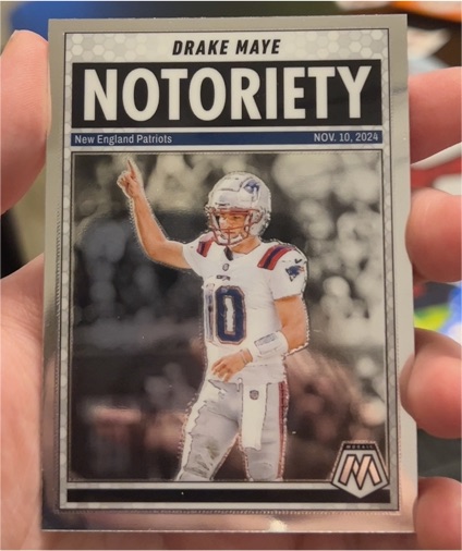 2025 Panini Mosaic #3 Drake Maye Notoriety — front