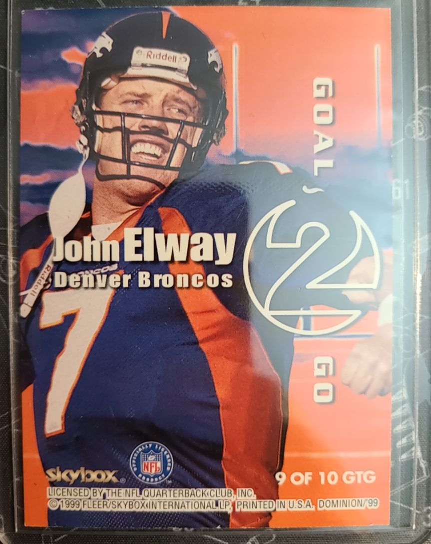 1999 Skybox Dominion Goal 2 Go #9 John Elway — front