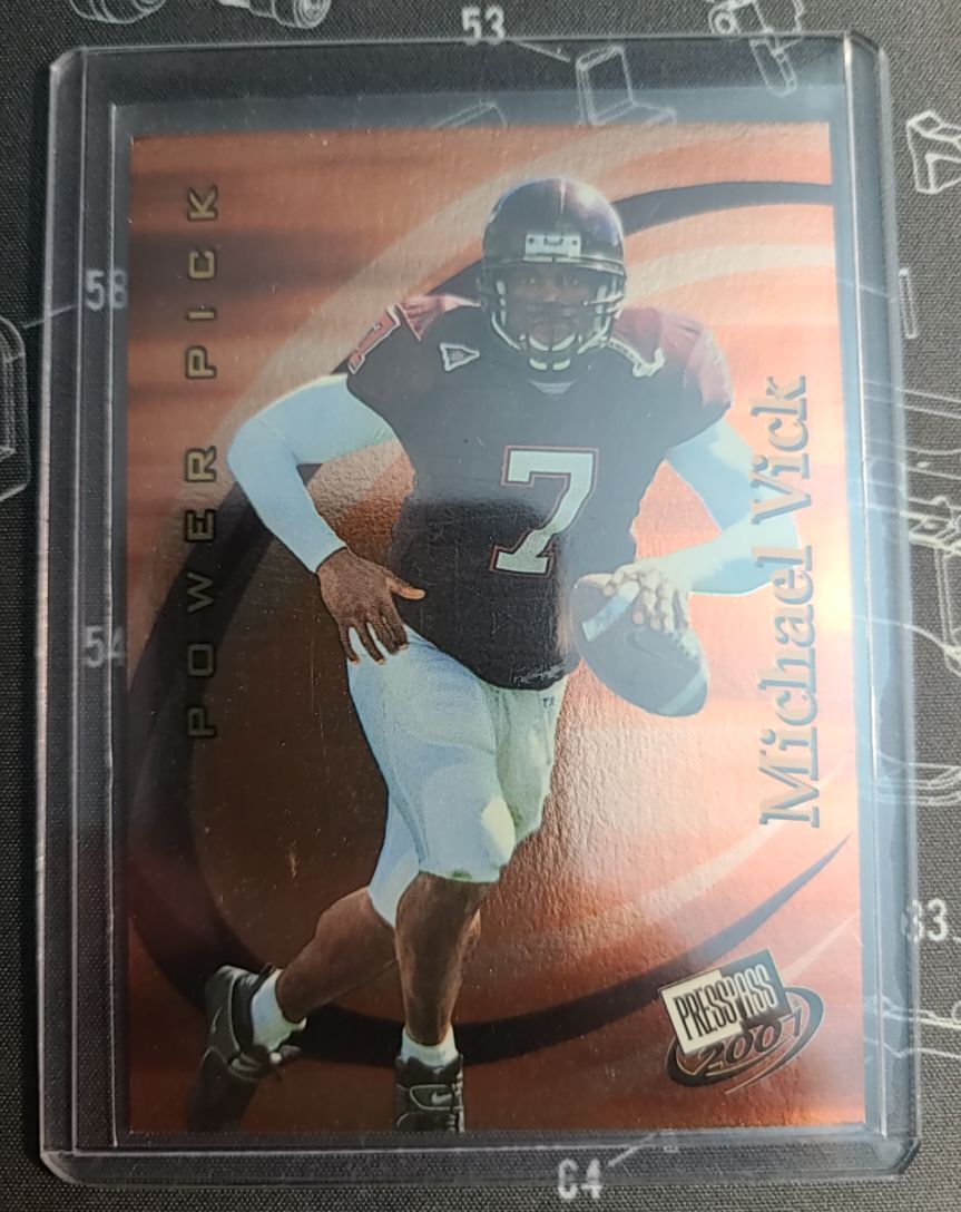 2001 Press Pass #47 Michael Vick — front