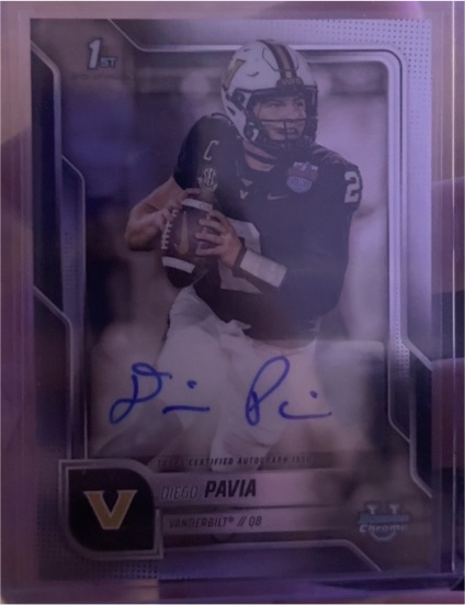 2025 Bowman Chrome University #BCA-DPA Diego Pavia — front