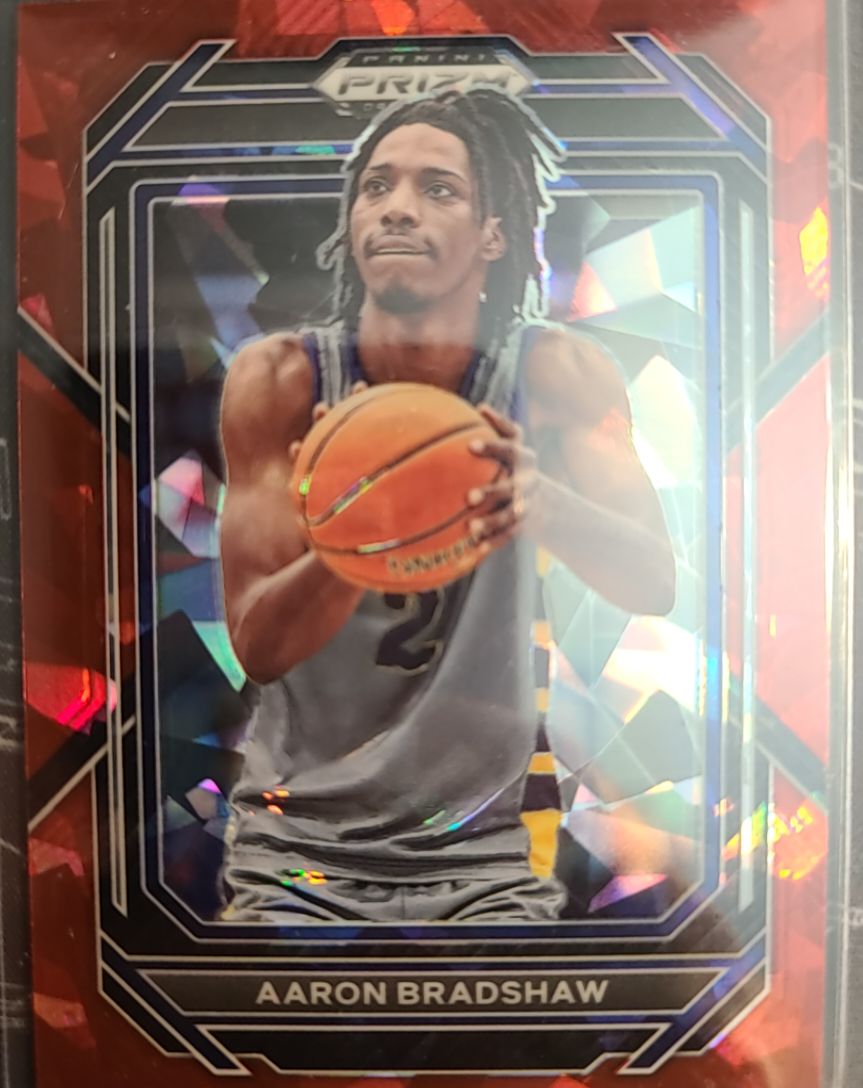 2023-24 Panini Prizm Draft Picks Red Ice #15 Aaron Bradshaw — front