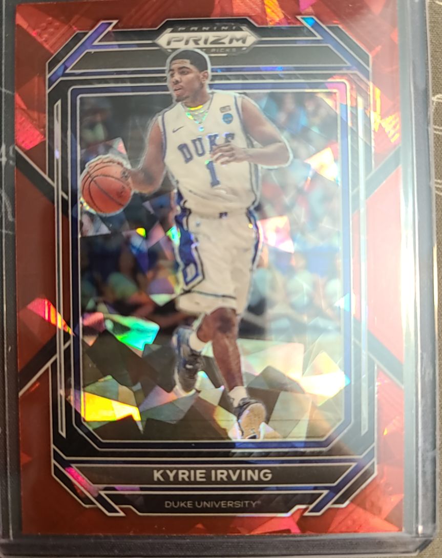 2023 Panini Prizm Draft Picks #72 Kyrie Irving Red Ice — front