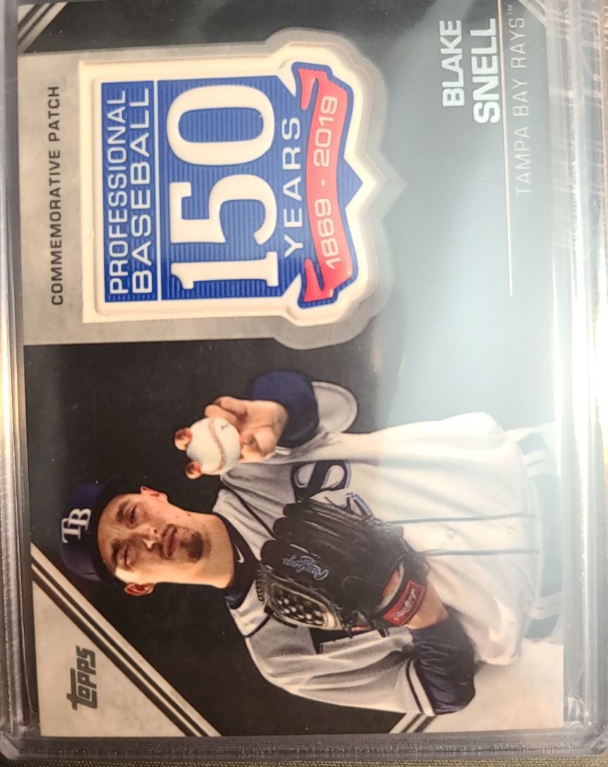 2019 Topps 150th Anniversary Commemorative Patch #AMP-BS Blake Snell — front