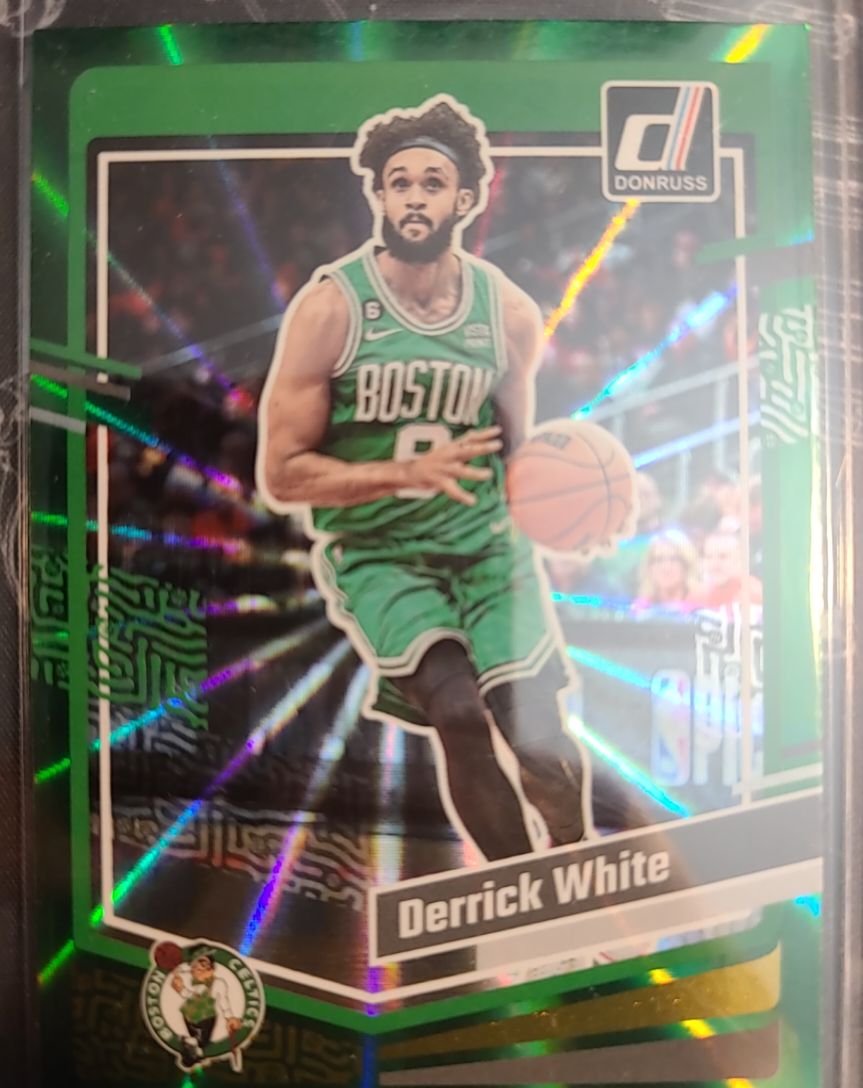 2023-24 Donruss #3 Derrick White Green Laser Holo — front