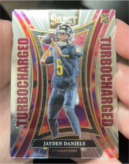 2024 Panini Select #12 Jayden Daniels Turbocharged Rookie — front