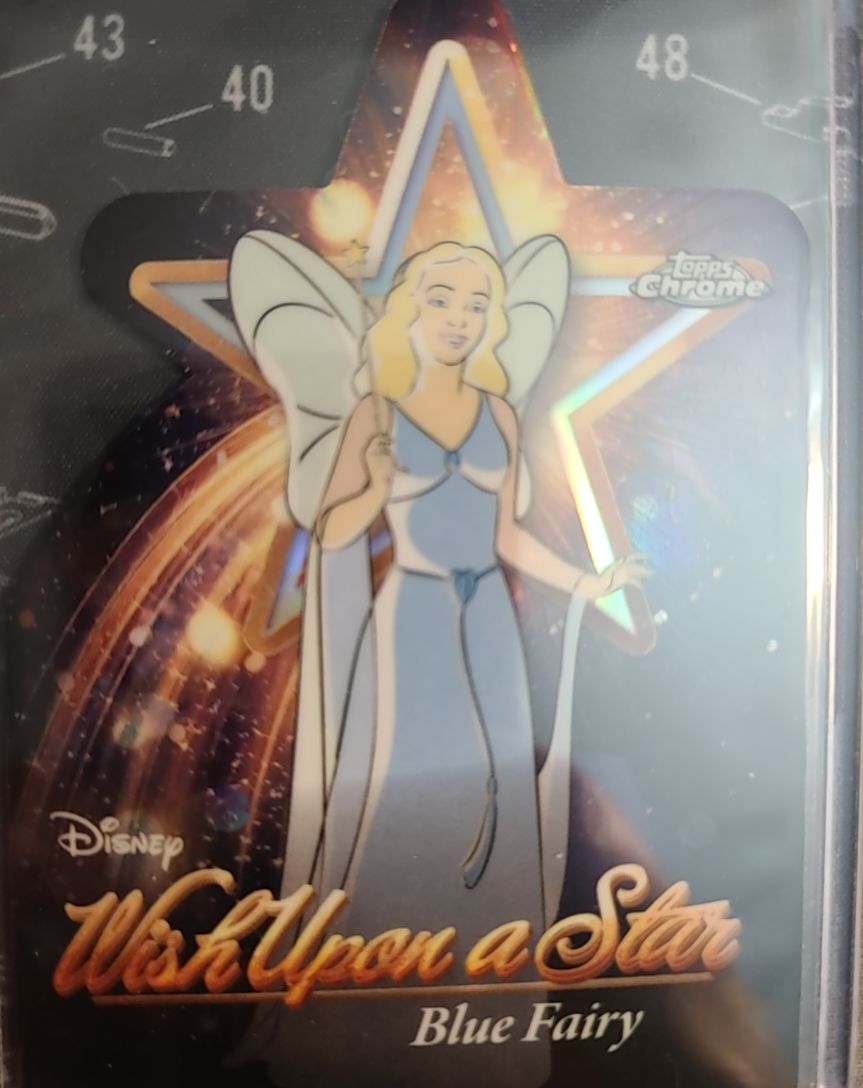 2025 Topps Disney Wonder #W-3 Blue Fairy Wish Upon a Star Chrome Die-Cut — front