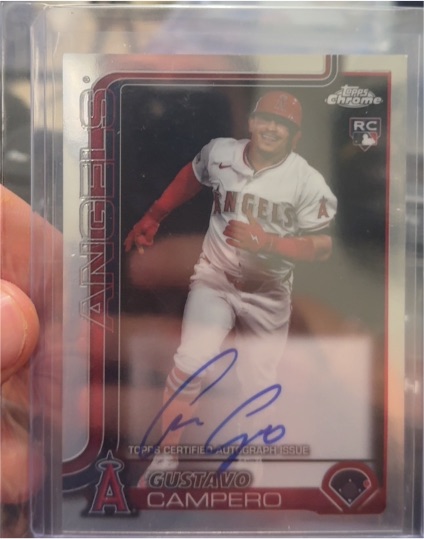 2025 Topps Chrome #RA-GCA Gustavo Campero Rookie Autographs — front