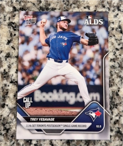 2025 Topps NOW #826 Trey Yesavage — front