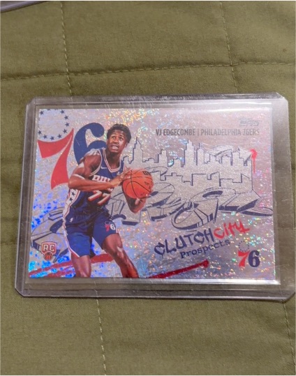2025-26 Topps #CC-3 VJ Edgecombe Clutch City Prospects Holo Foil — front