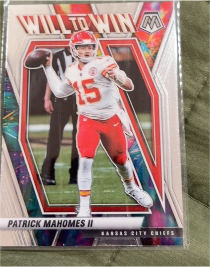 2021 Panini Mosaic Will to Win #WW-2 Patrick Mahomes II — front