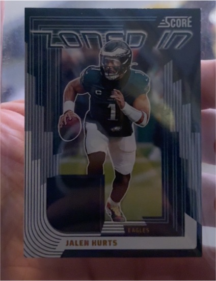 2025 Panini Score Zoned In #ZON-JHS Jalen Hurts — front