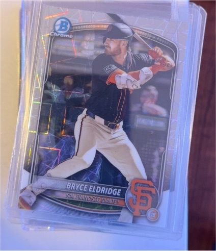 2025 Bowman Chrome #BCP-180 Bryce Eldridge — front