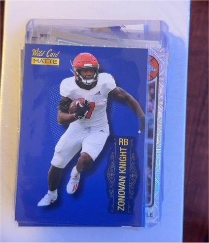 2022 Wild Card Matte #MB-117 Zonovan Knight — front