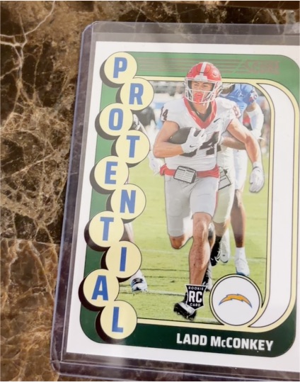 2024 Score #1 Ladd McConkey Protential — front