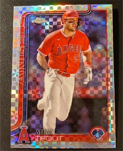 2025 Topps Chrome #100 Mike Trout — front