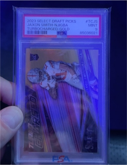 2023 Panini Select Draft Picks #TC-JS Jaxon Smith-Njigba Turbocharged Gold — front