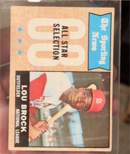 1968 Topps #372 Lou Brock — front