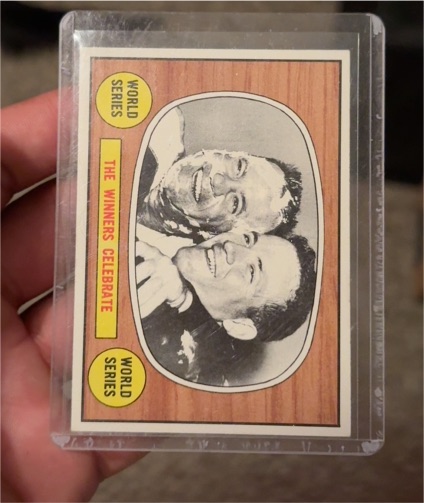 1967 Topps #155 World Series - The Winners Celebrate — front