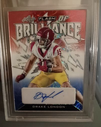 2022 Leaf Flash Flash of Brilliance #FB-DL1 Drake London — front