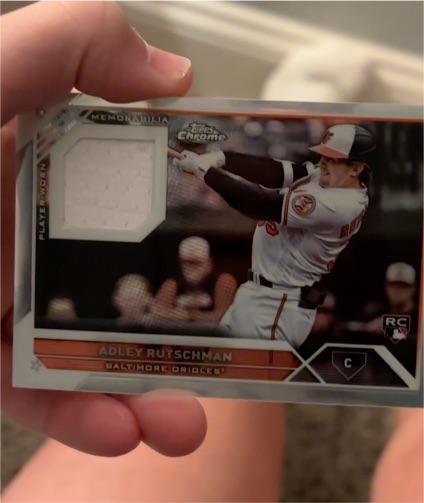2023 Topps Chrome #CRR-AD Adley Rutschman Rookie Patch Relic — front