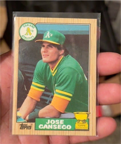 1987 Topps #620 Jose Canseco — front
