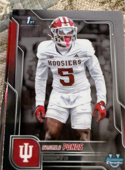 2025 Bowman Chrome University #104 D'Angelo Ponds — front