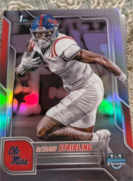 2025 Bowman Chrome University #182 De'Zhaun Stribling — front