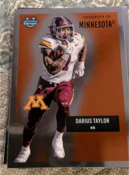 2025 Bowman University Chrome #55AV-8 Darius Taylor — front