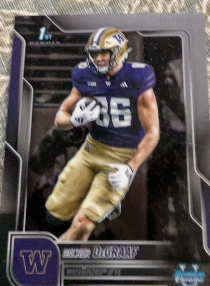 2025 Bowman Chrome University #4 Decker DeGraaf — front