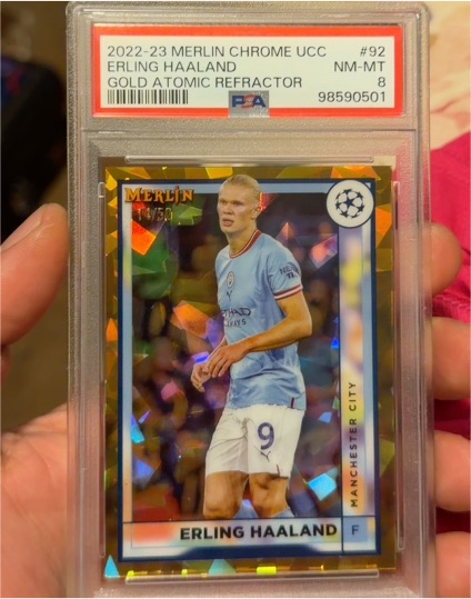 2022-23 Topps Merlin Chrome UCC #92 Erling Haaland — front