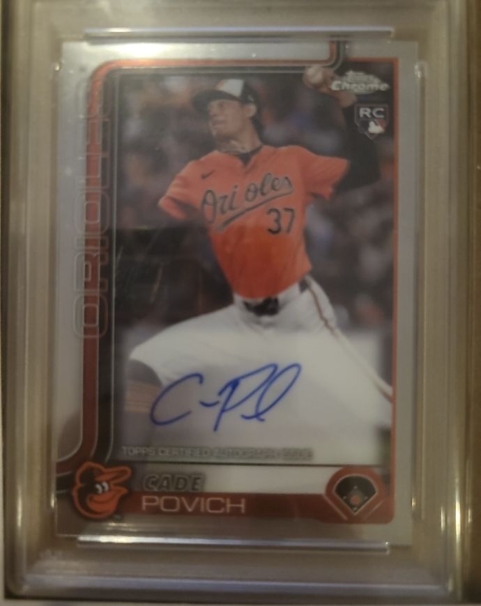 2025 Topps Chrome #RA-CP Cade Povich Rookie Autograph — front