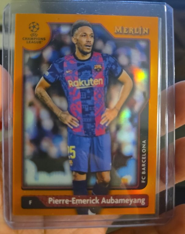 2021-22 Topps Merlin #141 Pierre-Emerick Aubameyang — front