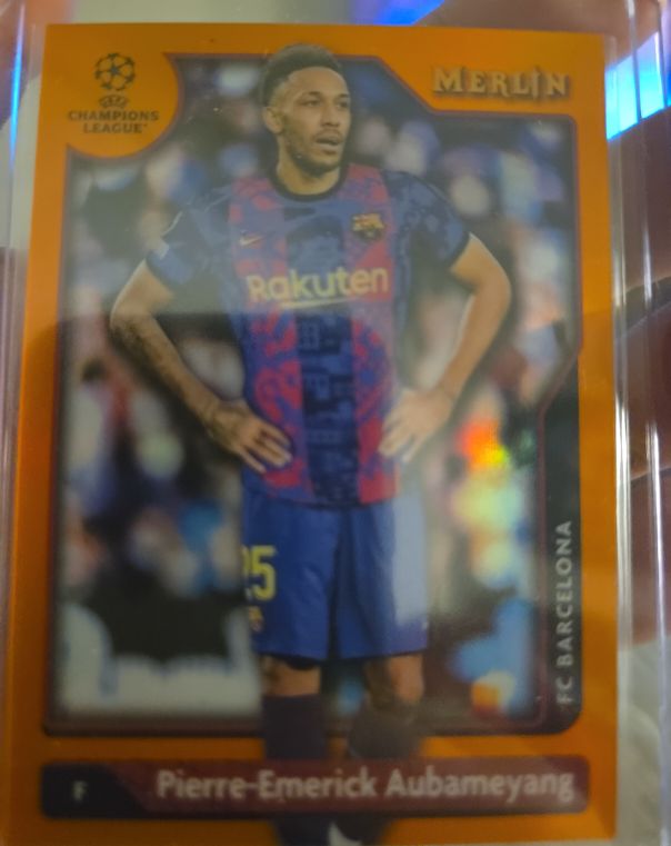 2021-22 Topps Merlin #141 Pierre-Emerick Aubameyang — front