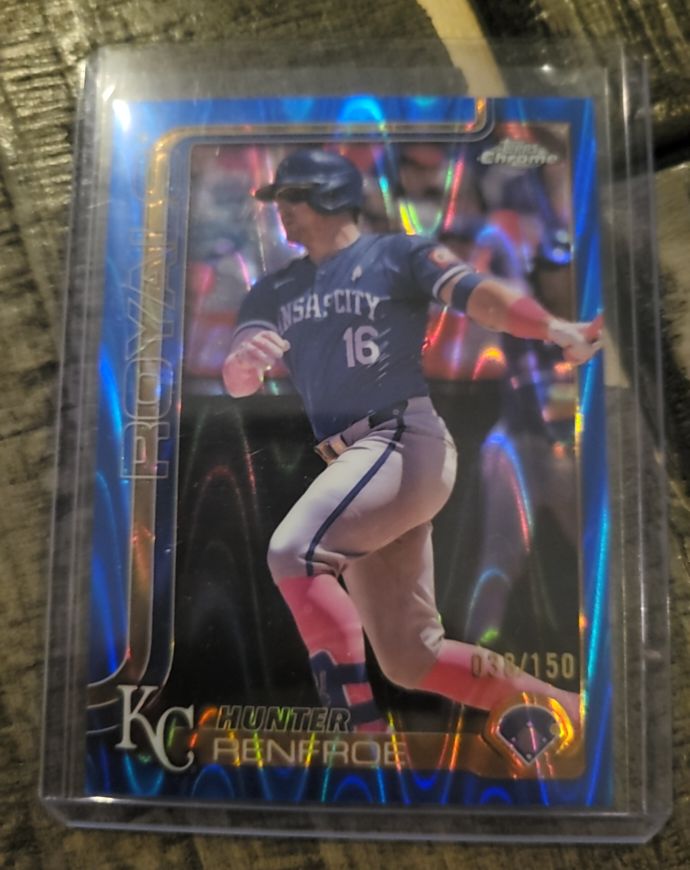 2025 Topps Chrome #125 Hunter Renfroe RayWave Refractor — front