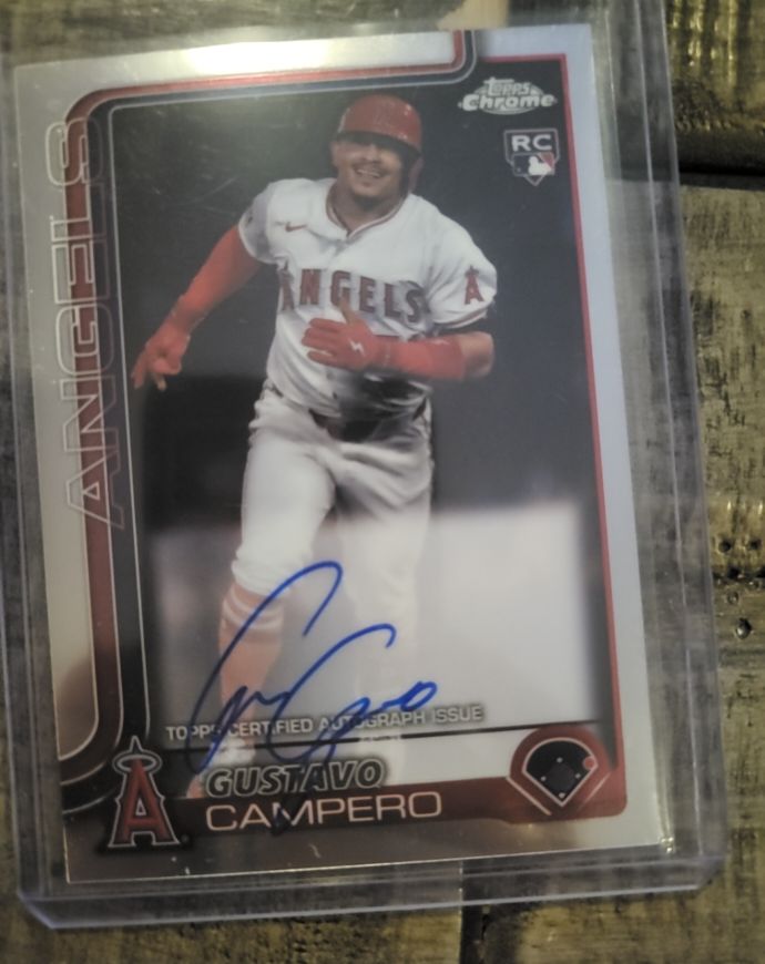2025 Topps Chrome #RA-GCA Gustavo Campero Rookie Autograph — front