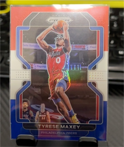 2021-22 Panini Prizm #28 Tyrese Maxey Philadelphia 76ers — front