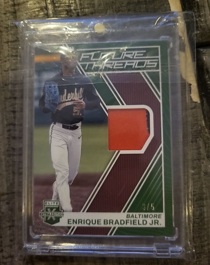 2023 Panini Elite Extra Edition Future Threads #3/5 Enrique Bradfield Jr. — front