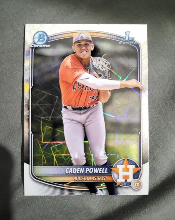 2025 Bowman Chrome #BCP-212 Caden Powell — front