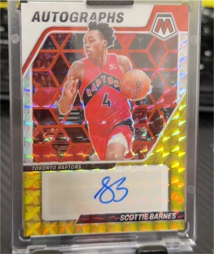 2023-24 Panini Mosaic Autographs #AM-BAR Scottie Barnes — front