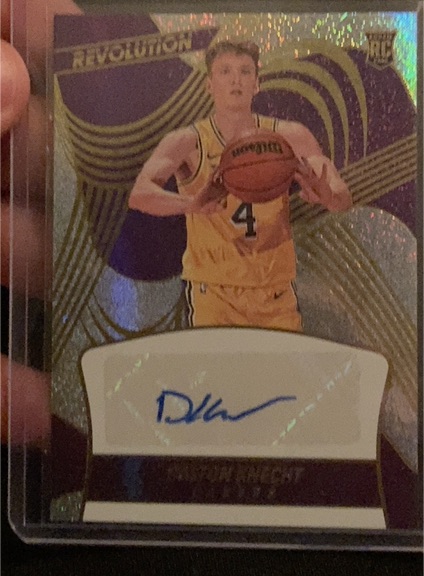 2024-25 Panini Revolution #RA-DAL Dalton Knecht Rookie RC Auto Lakers — front