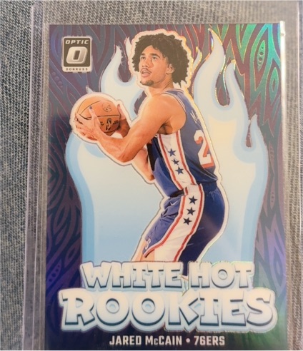 2024-25 Panini Donruss Optic #2 Jared McCain White Hot Rookies Purple Prizm — front