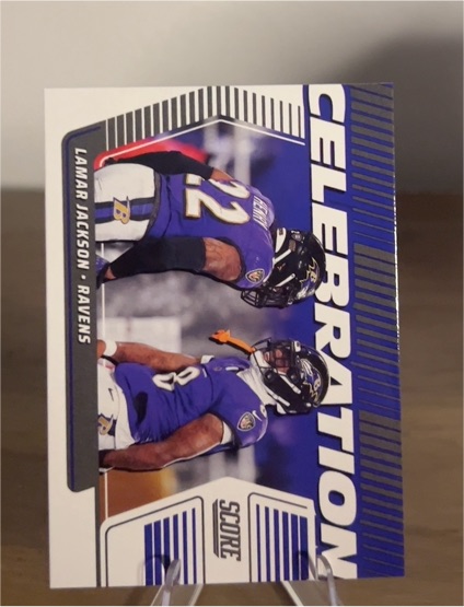 2025 Panini Score #C-LJA Lamar Jackson Celebration — front