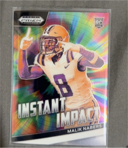 2024 Panini Prizm Draft Picks Instant Impact #II-MN Malik Nabers Rookie Card — front