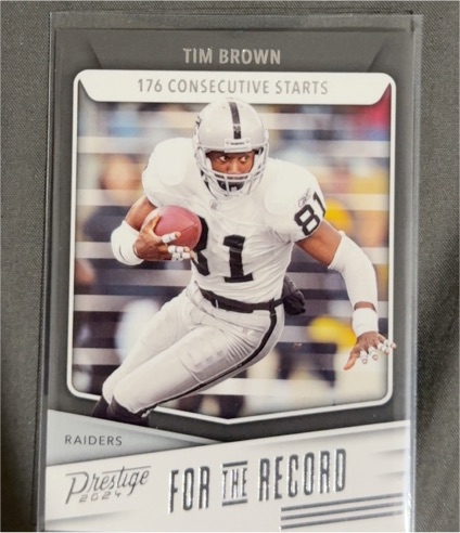 2024 Panini Prestige For The Record #FR-TB Tim Brown — front