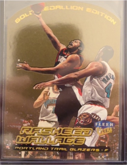 1999-00 Fleer Ultra Gold Medallion Edition #118G Rasheed Wallace — front