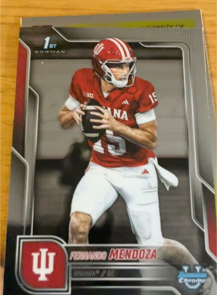 2025 Bowman University Chrome #109 Fernando Mendoza — front