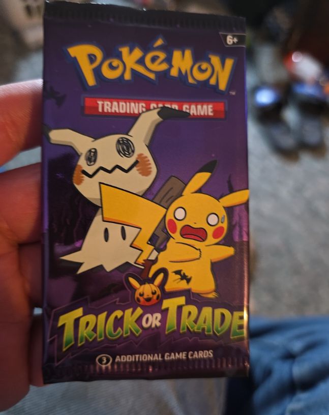 2023 Pokemon Trick Or Trade Mini Booster Pack Mimikyu & Pikachu — front